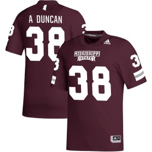 Ashtanyrein A Duncan Mississippi State Bulldogs adidas NIL Replica Football Jersey - Maroon