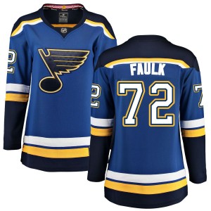 Justin Faulk St. Louis Blues Fanatics Branded Women's Home Breakaway Jersey - Blue