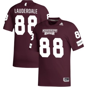 Nick Lauderdale Mississippi State Bulldogs adidas NIL Replica Football Jersey - Maroon