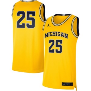 #25 Michigan Wolverines Jordan Brand Limited Basketball Jersey - Maize