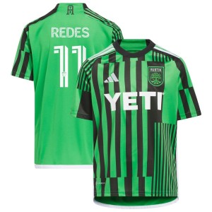 Rodney Redes Austin FC adidas Youth 2023 Las Voces Kit Replica Jersey - Green