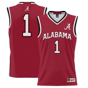 #1 Alabama Crimson Tide ProSphere Youth Basketball Jersey - Crimson