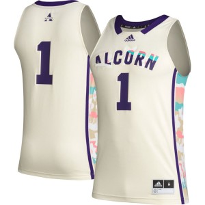 #1 Alcorn State Braves adidas Honoring Black Excellence Basketball Jersey - Khaki