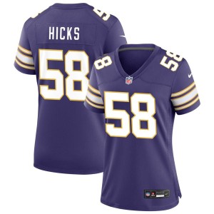 Jordan Hicks Minnesota Vikings Nike Women's Classic Game Jersey - Purple