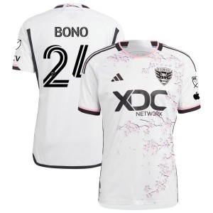 Alex Bono D.C. United adidas 2023 The Cherry Blossom Kit Authentic Jersey - White
