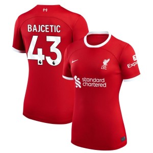 Stefan Bajcetic Liverpool Nike Women's 2023/24 Home Replica Jersey - Red