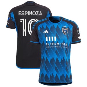 Cristian Espinoza San Jose Earthquakes adidas 2023 Active Fault Jersey Authentic Jersey - Blue