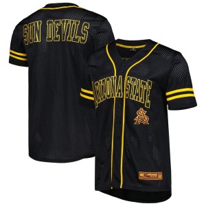 Arizona State Sun Devils Colosseum Free Spirited Mesh Button-Up Baseball Jersey - Black