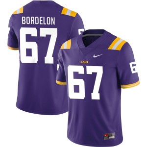 Bo Bordelon LSU Tigers Nike NIL Replica Football Jersey - Purple