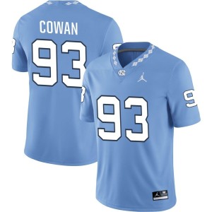 Jacolbe Cowan North Carolina Tar Heels Jordan Brand NIL Replica Football Jersey - Carolina Blue
