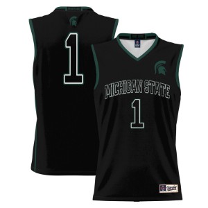 #1 Michigan State Spartans ProSphere Basketball Jersey - Black