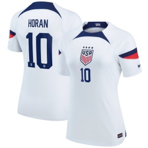 Lindsey Horan USWNT Nike Women's 2022/23 Home Breathe Stadium Replica Player Jersey - White
