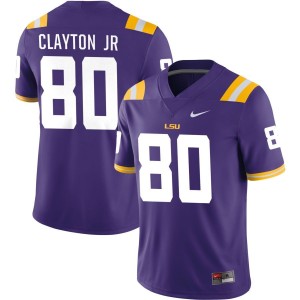 Gregory Clayton Jr LSU Tigers Nike NIL Replica Football Jersey - Purple