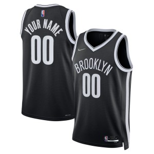 Brooklyn Nets Nike 2021/22 Diamond Swingman Custom Jersey - Icon Edition - Black