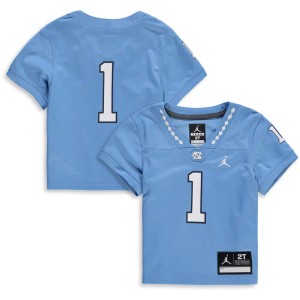 #1 North Carolina Tar Heels Jordan Brand Toddler Team Replica Football Jersey - Carolina Blue