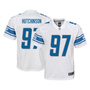 Aidan Hutchinson Detroit Lions Nike Youth Game Jersey - White