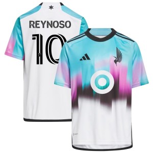 Emanuel Reynoso Minnesota United FC adidas Youth 2023 The Northern Lights Kit Replica Jersey - White
