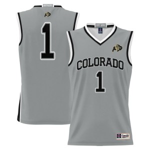 #1 Colorado Buffaloes ProSphere Youth Replica Basketball Jersey - Gray