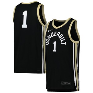 #1 Vanderbilt Commodores Nike Replica Basketball Jersey - Black