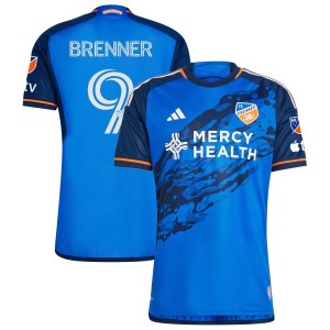 Brenner Brenner FC Cincinnati adidas 2023 River Kit Authentic Jersey - Blue