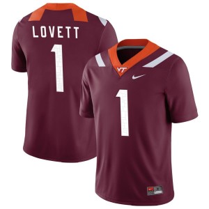 Dante Lovett Virginia Tech Hokies Nike NIL Replica Football Jersey - Maroon