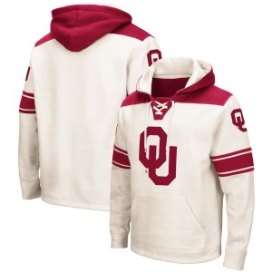 Oklahoma Sooners Colosseum 2.0 Lace-Up Pullover Hoodie - Cream
