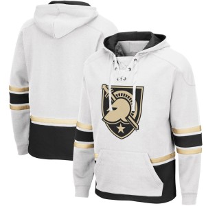 Army Black Knights Colosseum Lace Up 3.0 Pullover Hoodie - White