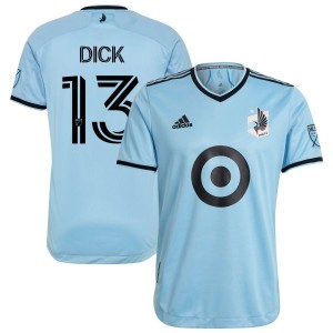 Eric Dick Minnesota United FC adidas 2021 The River Kit Authentic Jersey - Light Blue