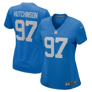 Aidan Hutchinson Detroit Lions Nike Women's Alternate Game Jersey - Blue