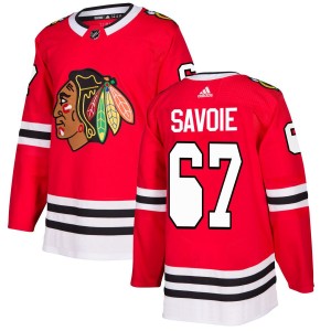 Samuel Savoie Chicago Blackhawks adidas Authentic Jersey - Red