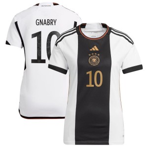 Serge Gnabry Germany National Team adidas Women's 2022/23 Home Replica Player Jersey - White
