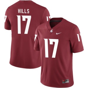 Brandon Hills Washington State Cougars Nike NIL Replica Football Jersey - Crimson