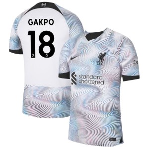 Cody Gakpo Liverpool Nike 2022/23 Away Breathe Stadium Replica Jersey - White