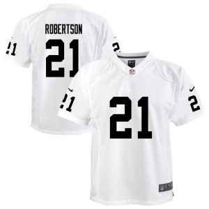 Amik Robertson Las Vegas Raiders Nike Youth Team Game Jersey - White