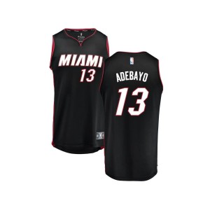 Bam Adebayo Miami Heat Fanatics Branded Youth Fast Break Replica Jersey Black - Icon Edition