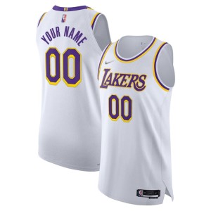 Los Angeles Lakers Nike 2021/22 Diamond Authentic Custom Jersey - Association Edition - White