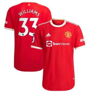 Brandon Williams Manchester United adidas 2021/22 Home Authentic Player Jersey - Red