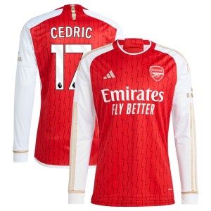 Cedric Soares Cedric  Arsenal adidas 2023/24 Home Replica Long Sleeve Jersey - Red