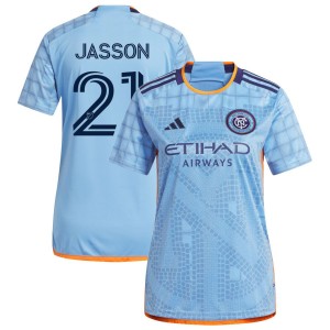 Andres Jasson New York City FC adidas Women's 2023 The Interboro Kit Replica Jersey - Light Blue
