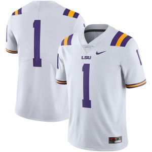 #1 LSU Tigers Nike Team Limited Jersey - White