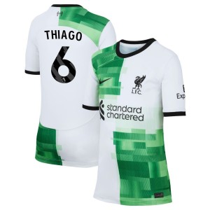 Thiago Alcantara Thiago  Liverpool Nike Youth 2023/24 Away Replica Jersey - White