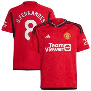 Bruno Fernandes Manchester United adidas Youth 2023/24 Home Replica Player Jersey - Red