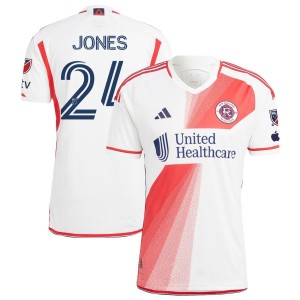 DeJuan Jones New England Revolution adidas 2023 Defiance Authentic Jersey - White