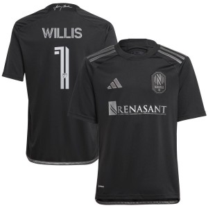 Joe Willis Nashville SC adidas Youth 2023 Man In Black Kit Replica Jersey - Black