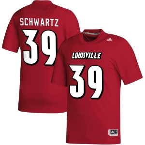 Carter Schwartz Louisville Cardinals adidas NIL Replica Football Jersey - Red