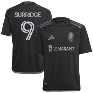 Sam Surridge Nashville SC adidas Youth 2023 Man In Black Kit Replica Jersey - Black