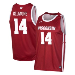 Carter Gilmore Wisconsin Badgers Under Armour NIL Men's Basketball Jersey - Red