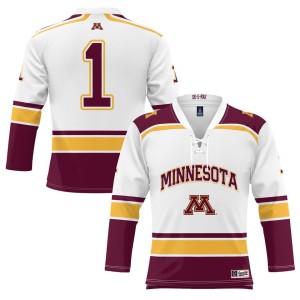 #1 Minnesota Golden Gophers ProSphere Youth Hockey Jersey - White