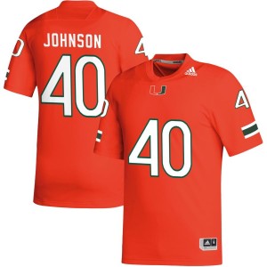 Caleb Johnson Miami Hurricanes adidas NIL Replica Football Jersey - Orange