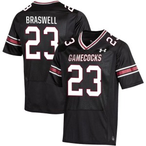 Djay Braswell South Carolina Gamecocks Under Armour NIL Replica Football Jersey - Black